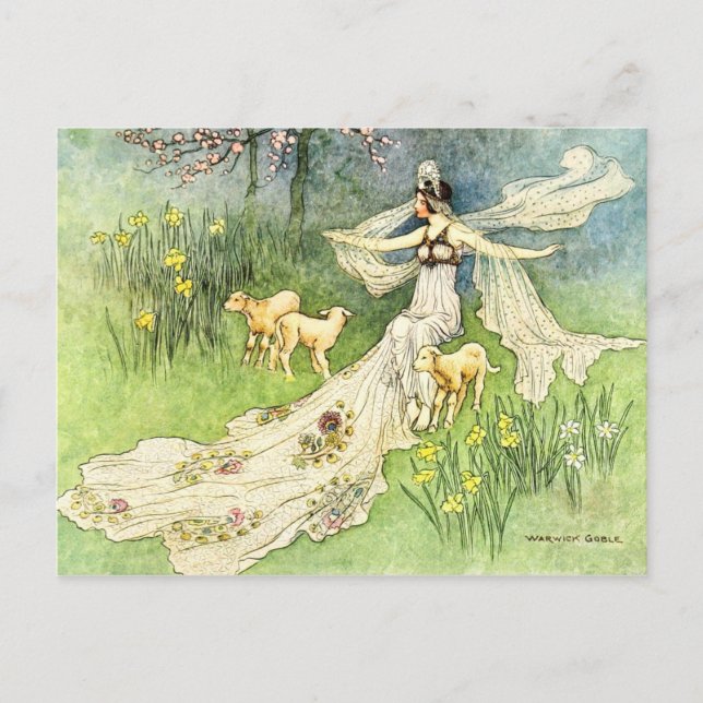 Fairy Coquette und Lambs Postkarte (Vorderseite)
