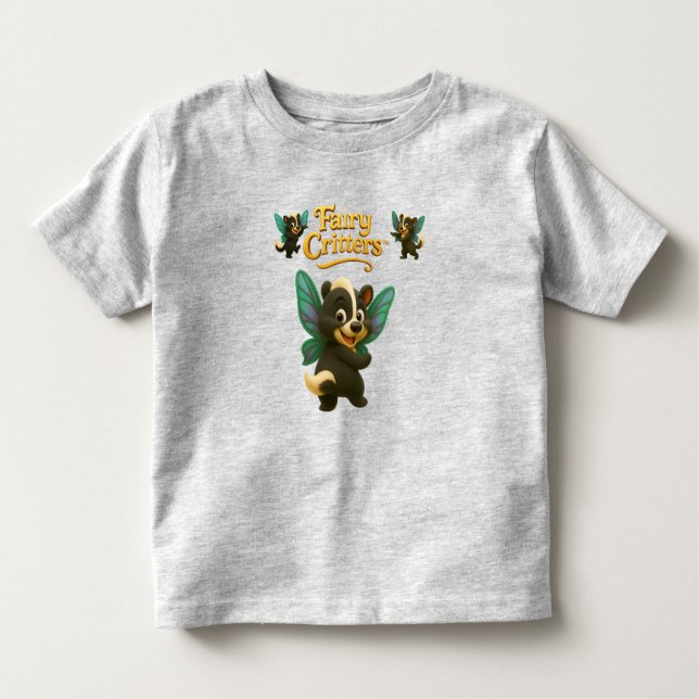 Fairy Critters™ Fairy Skunk Lil Stinker Kleinkind T-shirt (Vorderseite)