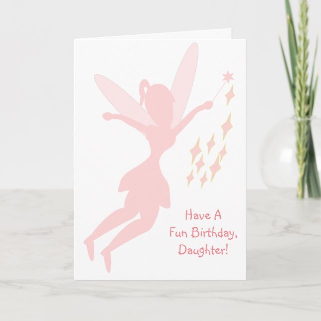 Fairy Design Personalisiert Daughter Geburtstag Karte (Vorderseite)