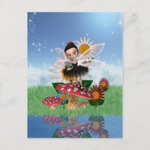 Fairy Digital Art Post Card - Niedliche Postkarte