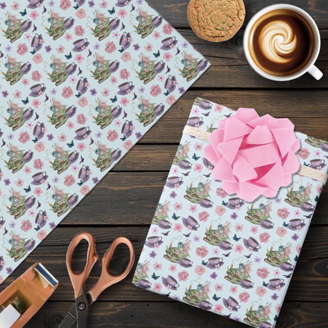 Fairy-Drache-Bücher-Tea-Freundschaft  Geschenkpapier (Von Creator hochgeladen)