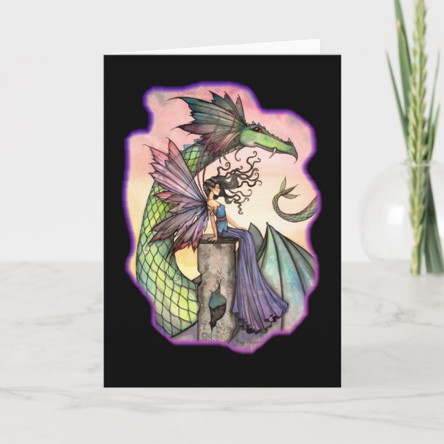 Fairy Dragon Blank Grußkarte Karte (Vorderseite)