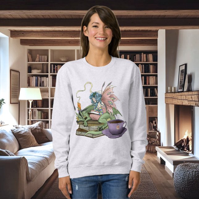 Fairy-Dragon-Bücher-Tea-Freundschaft  Sweatshirt (Von Creator hochgeladen)