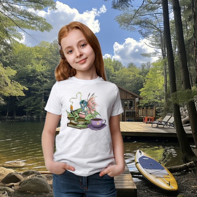Fairy Dragon Bücher Tee Freundschaft  (Von Creator hochgeladen)