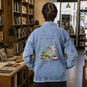 Fairy Dragon Bücher Tee Freundschaft Jeansjacke