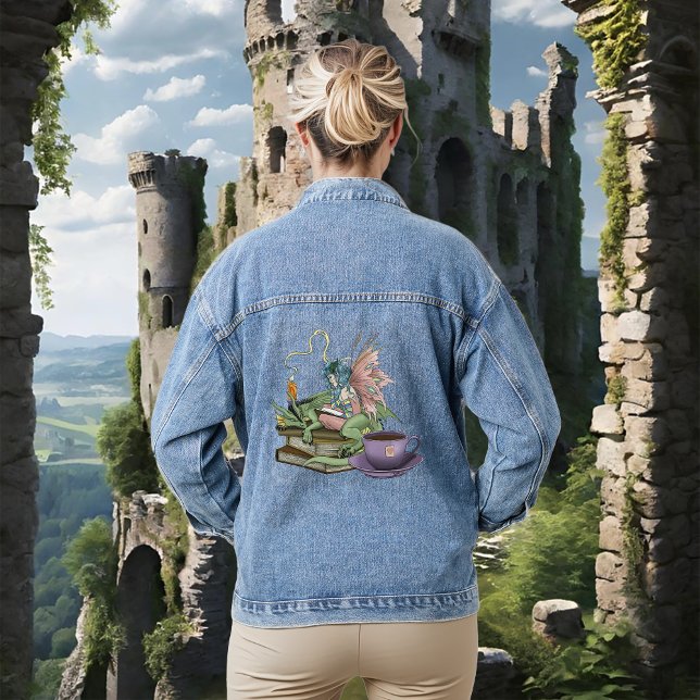 Fairy Dragon Bücher Tee Freundschaft  Jeansjacke (Von Creator hochgeladen)
