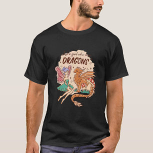 Fairy Dragon Liebe Girls Children Fairy Tale Fabul T-Shirt