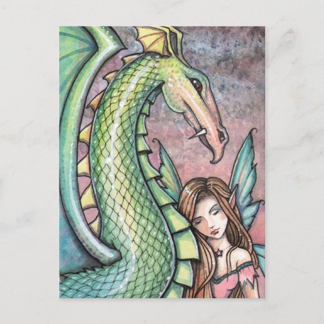 Fairy Dragon Postcard von Molly Harrison Postkarte (Vorderseite)