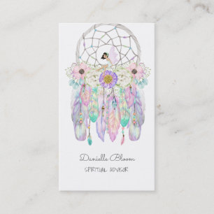 Fairy Dream Catcher Boho Arrows Feathers Visitenkarte