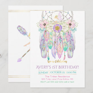 Fairy Dream Catcher Boho Federn Pfeile Einladung