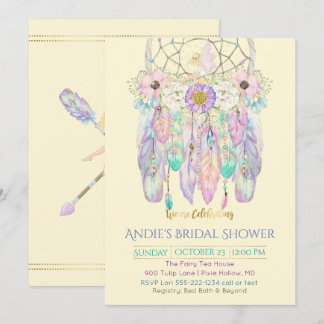 Fairy Dream Catcher Boho jedes Farbpapier Einladung