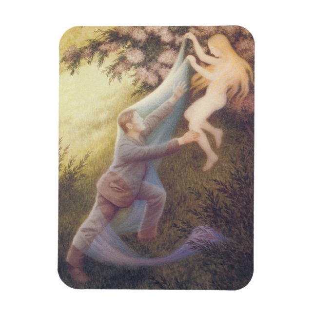 Fairy Dream (von Theodor Severin Kittelsen) Magnet (Vertikal)
