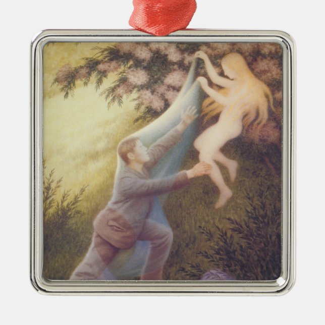 Fairy Dream (von Theodor Severin Kittelsen) Ornament Aus Metall (Vorne)