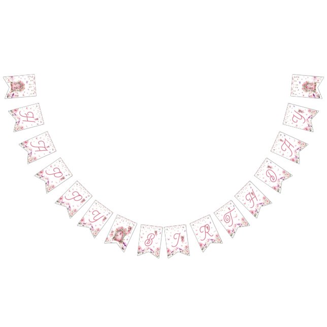 Fairy Enchanted Forest Birthday Party Wimpelkette (Alle)