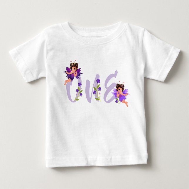 Fairy Enchanted Forest Girl One Birthday Baby Baby T-shirt (Vorderseite)