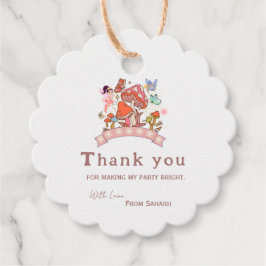 Fairy Enchanted Mashroom 1. Geburtstag Danke Geschenkanhänger