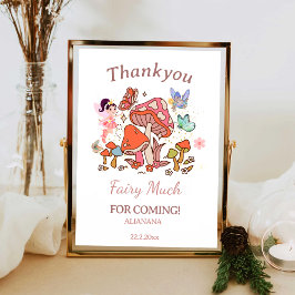 Fairy Enchanted Mashroom 1. Geburtstag Vielen Dank Fotodruck