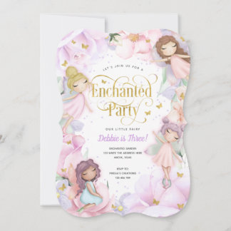 Fairy Enchanted Party, Garden Blume Mädchen Geburt Einladung