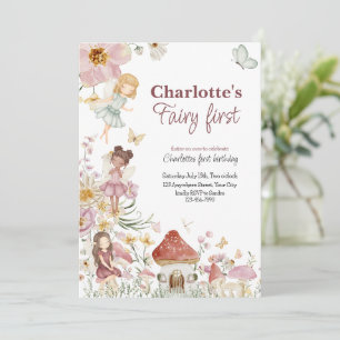 Fairy erste whimsical Birthday Einladung