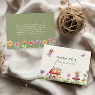 Fairy erster Geburtstag vielen Dank Ihnen Fairy Mu Dankeskarte