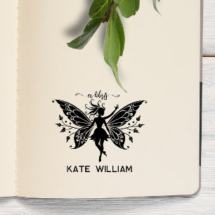 Fairy ex libris Briefmarke Gummistempel