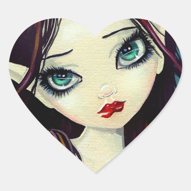 Fairy Eyes Heart Stickers (Vorderseite)
