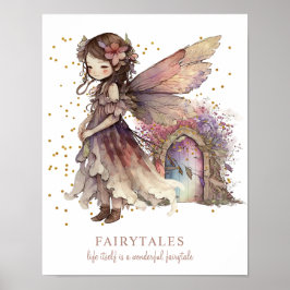 Fairy Fairytales Sprichwort Girl's Room Poster