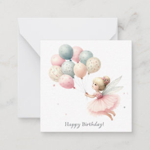 Fairy Fantasy Birthday Note Card Mitteilungskarte