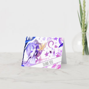 *~* Fairy Fantasy Castle Baby Shower Thank You Dankeskarte