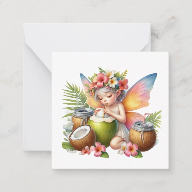 Fairy Fantasy Note Card Mitteilungskarte (Vorderseite)