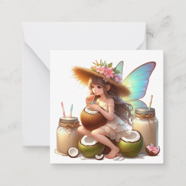 Fairy Fantasy Note Card Mitteilungskarte (Vorderseite)