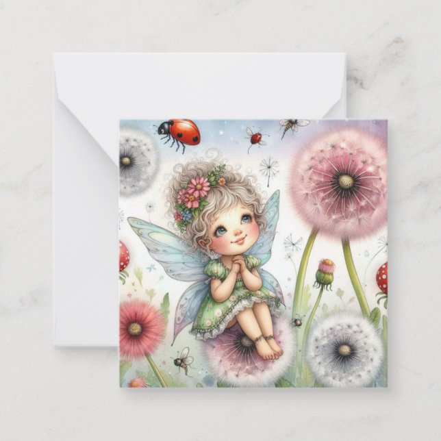 Fairy Fantasy Note Card Mitteilungskarte (Vorderseite)