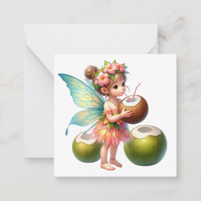 Fairy Fantasy Note Card Mitteilungskarte (Vorderseite)
