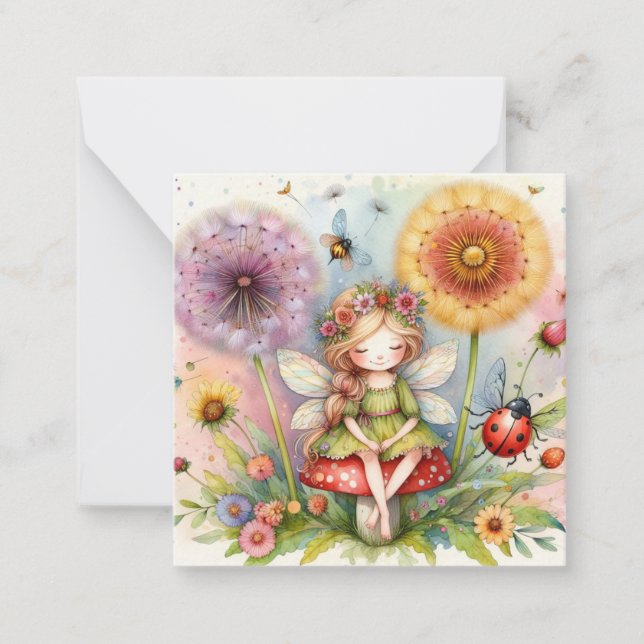 Fairy Fantasy Note Card Mitteilungskarte (Vorderseite)