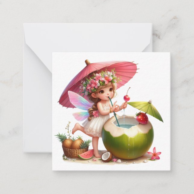 Fairy Fantasy Note Card Mitteilungskarte (Vorderseite)