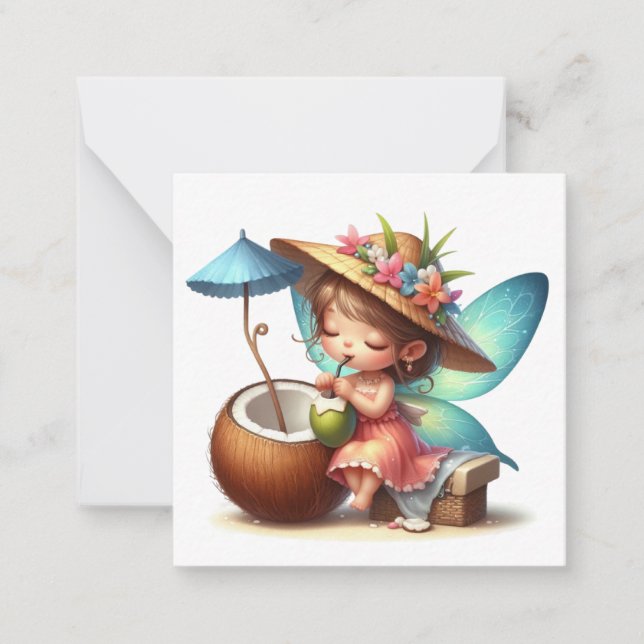 Fairy Fantasy Note Card Mitteilungskarte (Vorderseite)