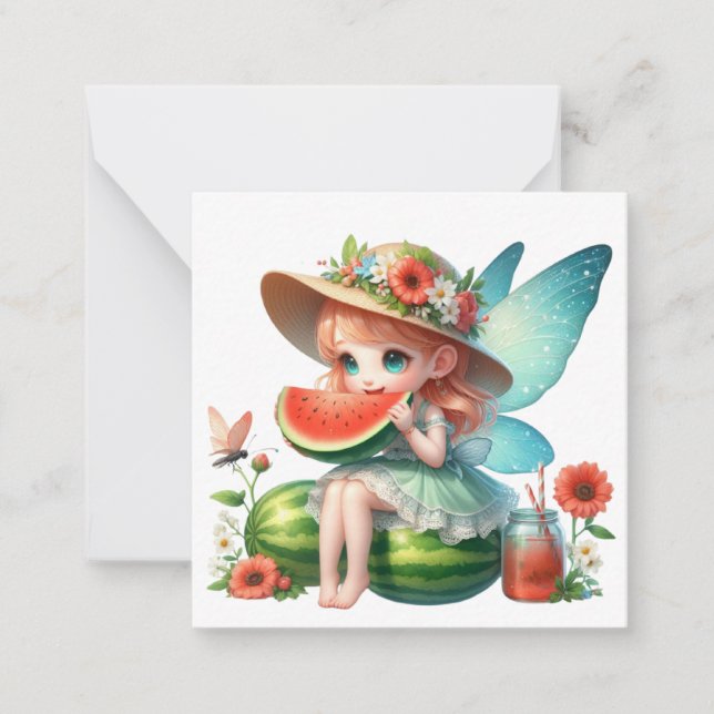 Fairy Fantasy Note Card Mitteilungskarte (Vorderseite)