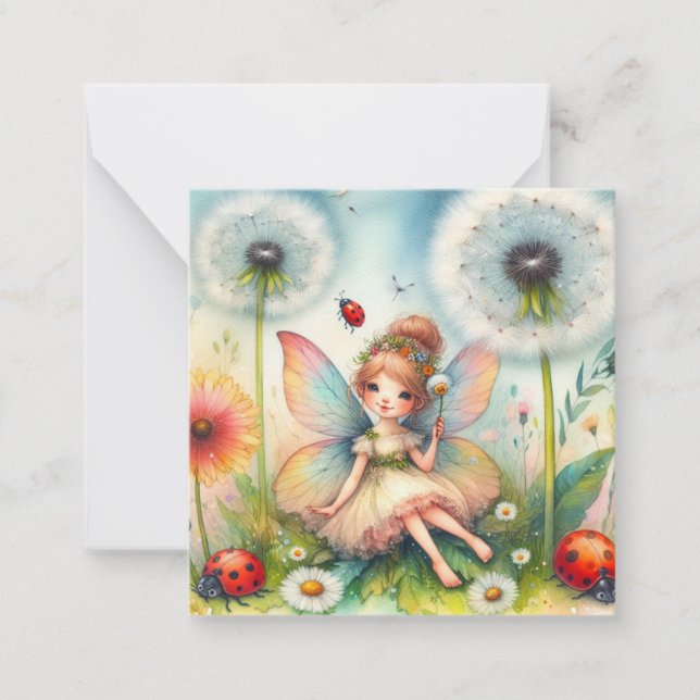Fairy Fantasy Note Card Mitteilungskarte (Vorderseite)