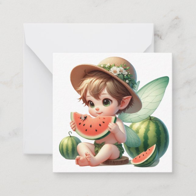 Fairy Fantasy Note Card Mitteilungskarte (Vorderseite)
