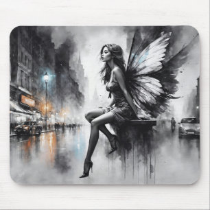 Fairy Fantasy regnerische Nachtstraßen träumen Wel Mousepad