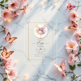 Fairy First 1. Geburtstag Party Acryleinladungen