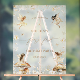 Fairy First Birthday Boho Begrüßung Akryllisches Z Acrylschild