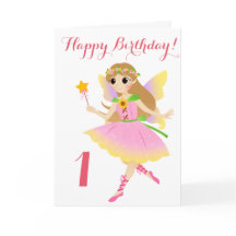 Fairy First Birthday Card