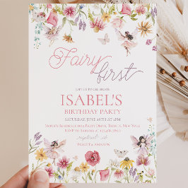 Fairy First Birthday Einladung