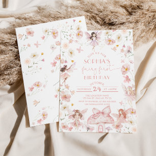 Fairy First Birthday Einladung