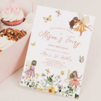 Fairy First Birthday Einladung