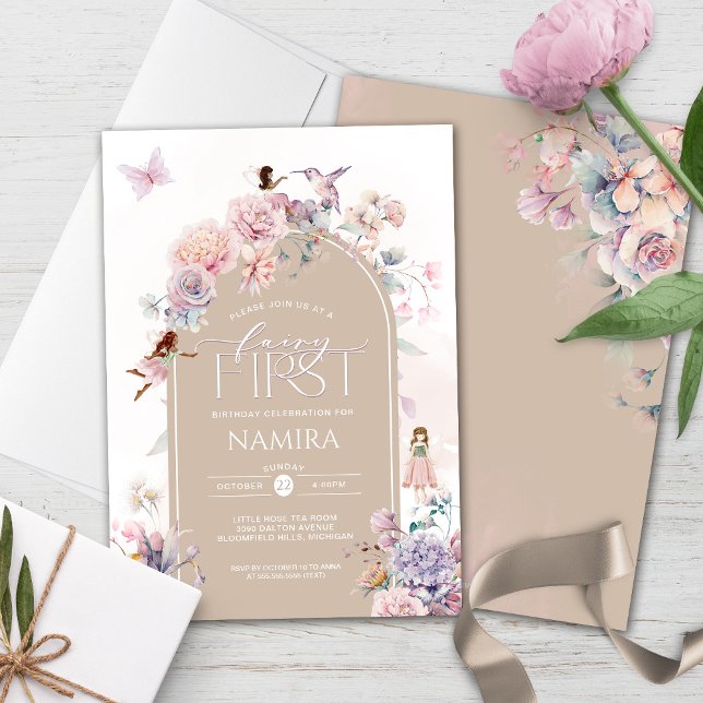 Fairy First Birthday Enchanted Garden Party Einladung (Von Creator hochgeladen)