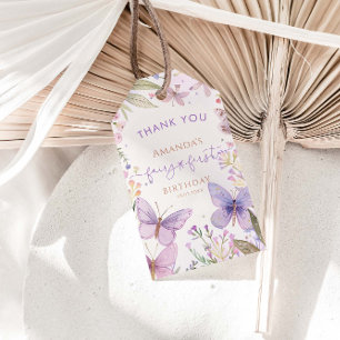 Fairy First Birthday Girl Danke Geschenkanhänger