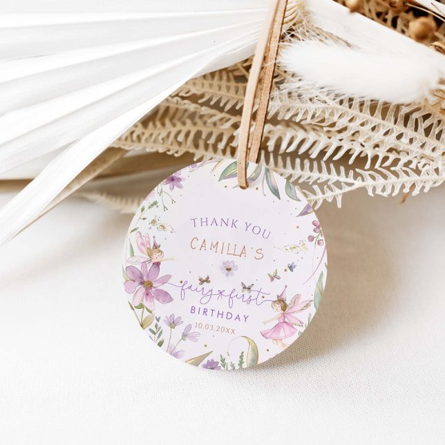 Fairy First Birthday Girl Geschenkanhänger (Von Creator hochgeladen)