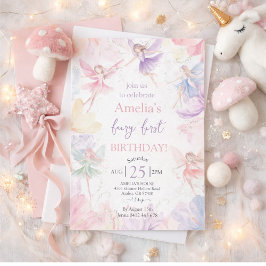 Fairy First Birthday Invitation Einladung